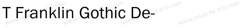 T Franklin Gothic De字体转换